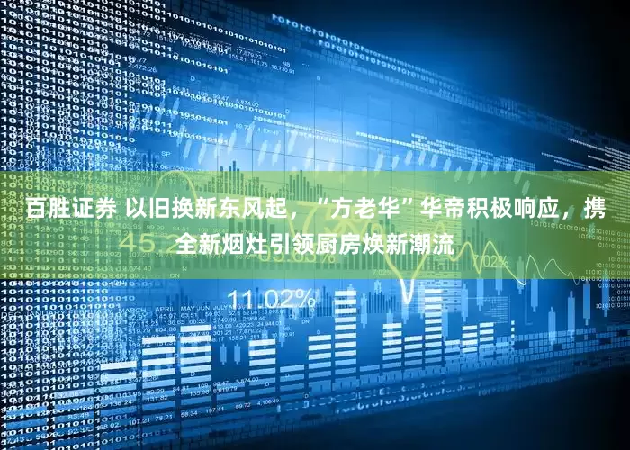 百胜证券 以旧换新东风起，“方老华”华帝积极响应，携全新烟灶引领厨房焕新潮流