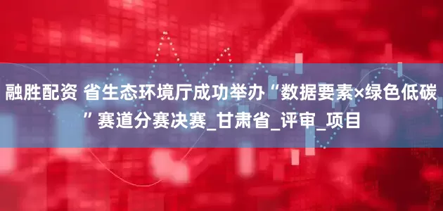 融胜配资 省生态环境厅成功举办“数据要素×绿色低碳”赛道分赛决赛_甘肃省_评审_项目
